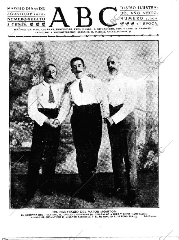 ABC MADRID 22-08-1910 página 1