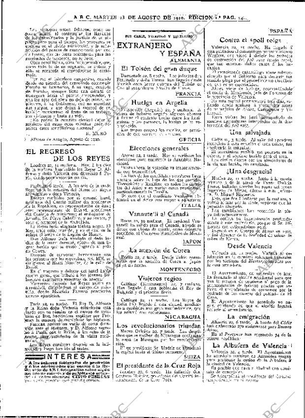 ABC MADRID 23-08-1910 página 14