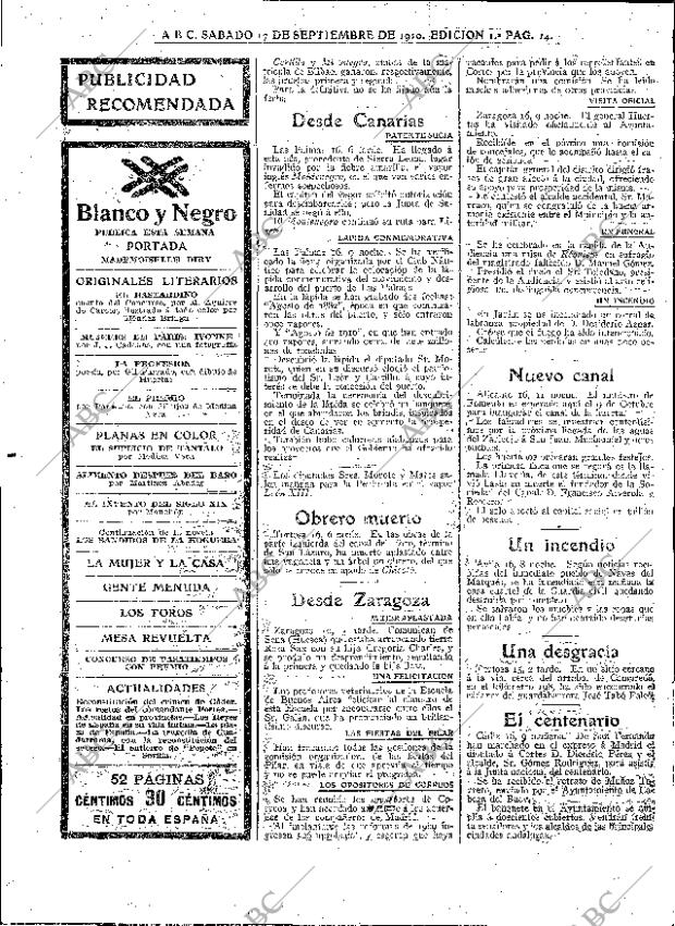 ABC MADRID 17-09-1910 página 14