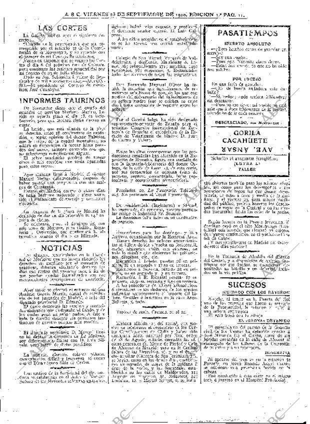 ABC MADRID 23-09-1910 página 11