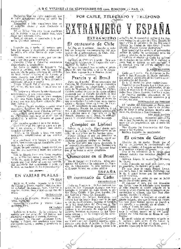 ABC MADRID 23-09-1910 página 13