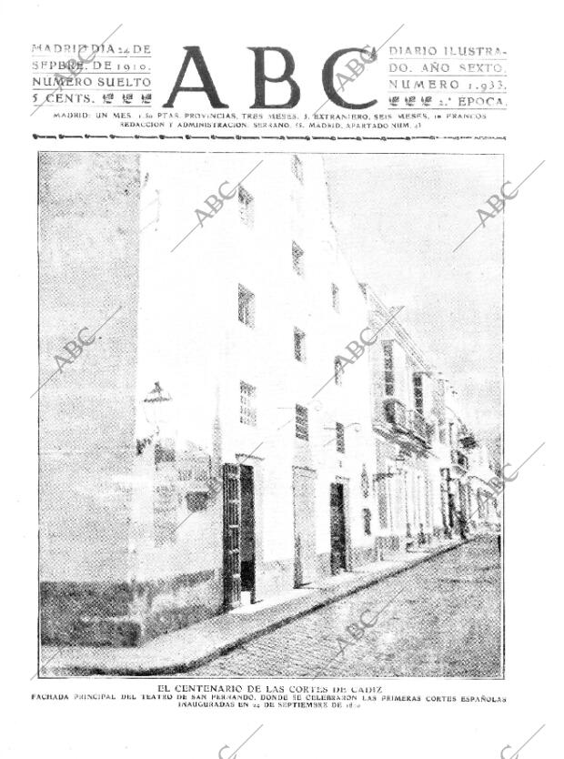 ABC MADRID 24-09-1910 página 1