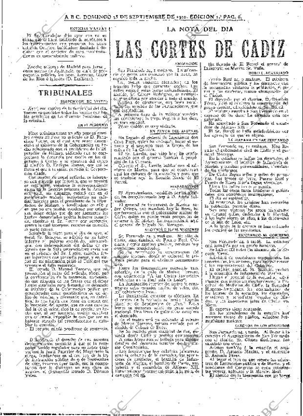 ABC MADRID 25-09-1910 página 6