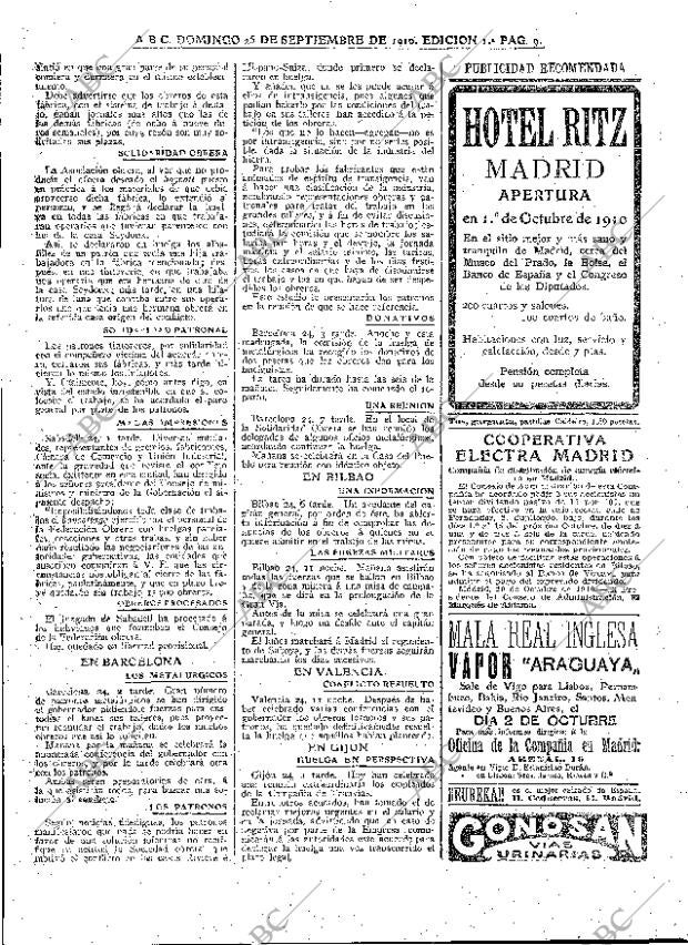 ABC MADRID 25-09-1910 página 9