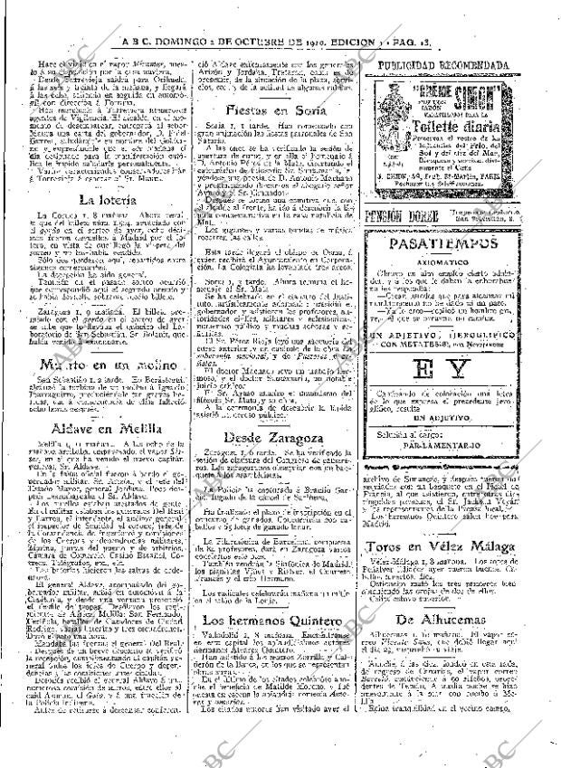 ABC MADRID 02-10-1910 página 13