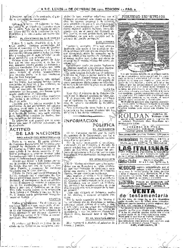 ABC MADRID 10-10-1910 página 9