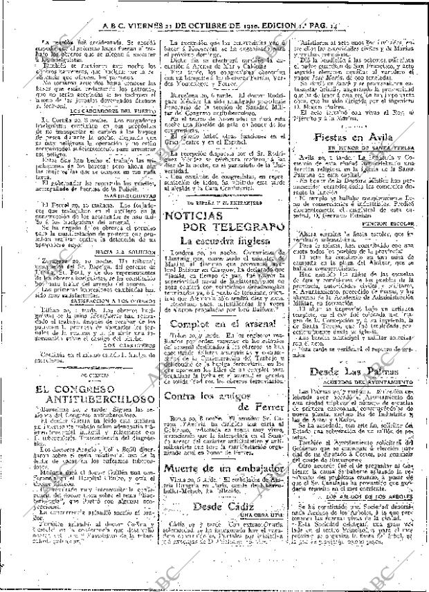 ABC MADRID 21-10-1910 página 14