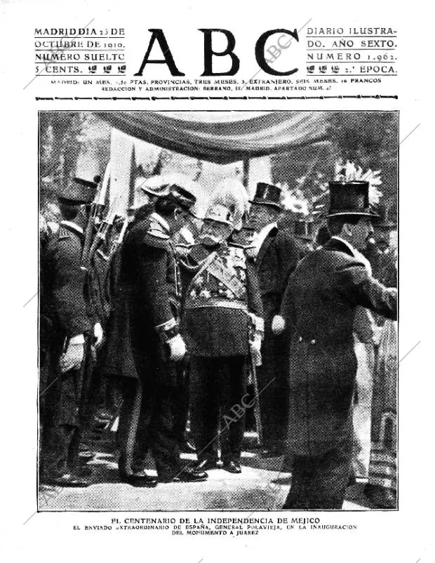 ABC MADRID 23-10-1910 página 1