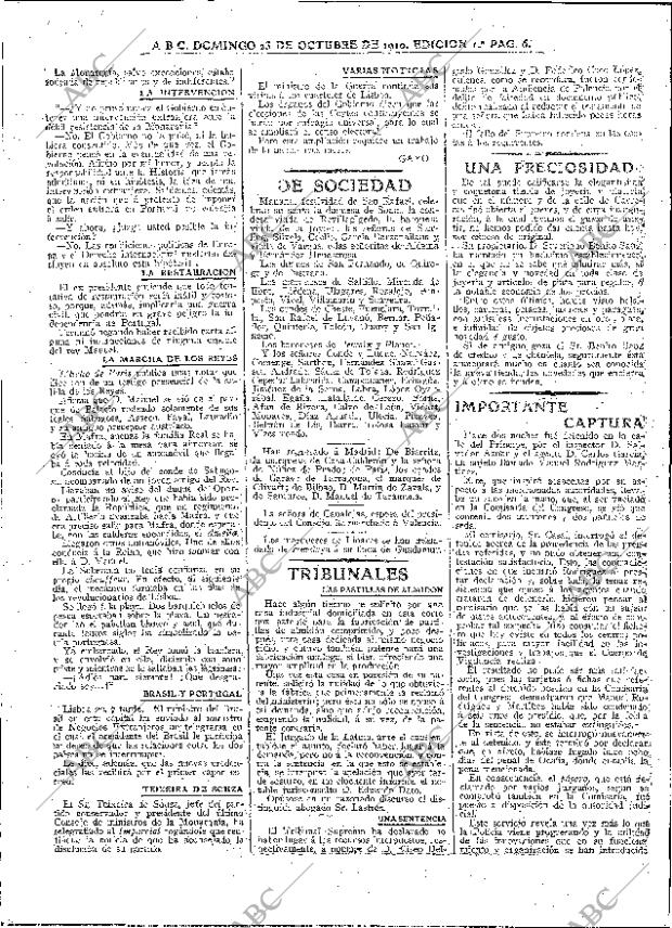 ABC MADRID 23-10-1910 página 6