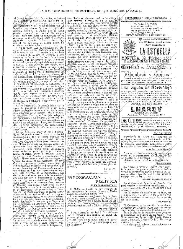 ABC MADRID 30-10-1910 página 9