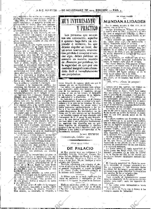 ABC MADRID 01-11-1910 página 4