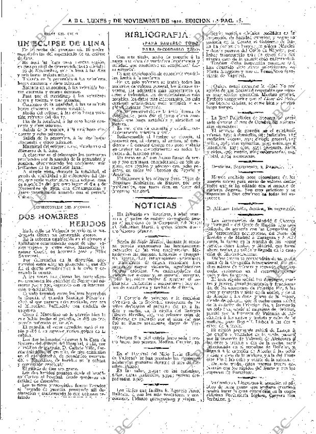 ABC MADRID 07-11-1910 página 15