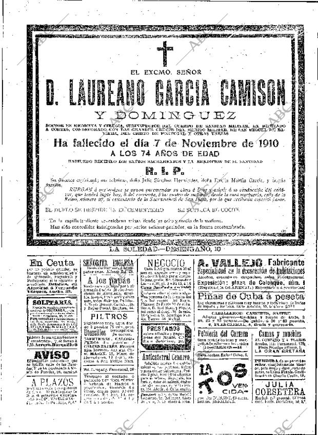 ABC MADRID 08-11-1910 página 14