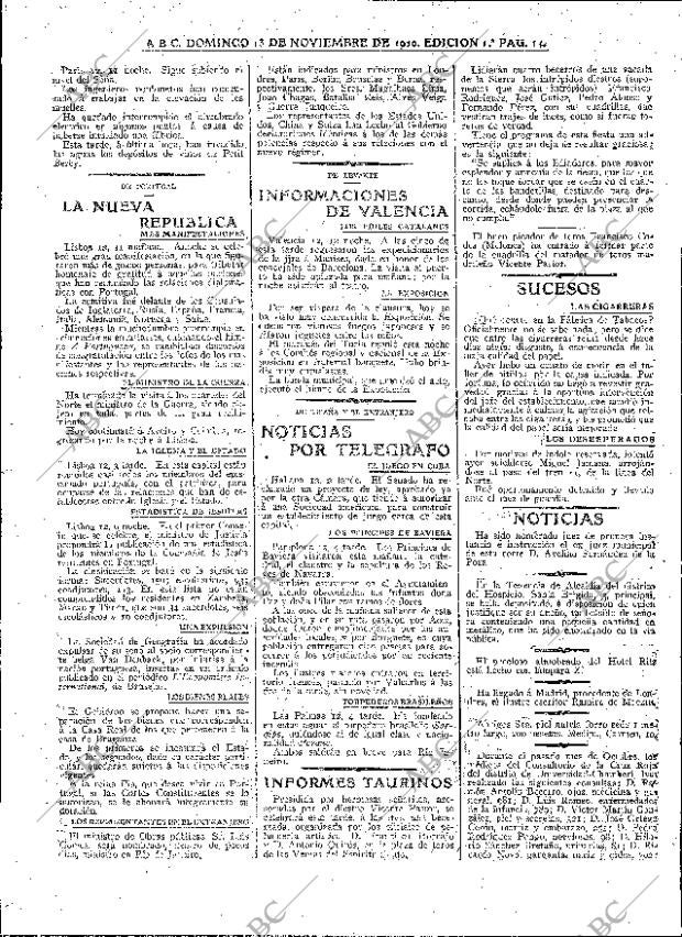 ABC MADRID 13-11-1910 página 14