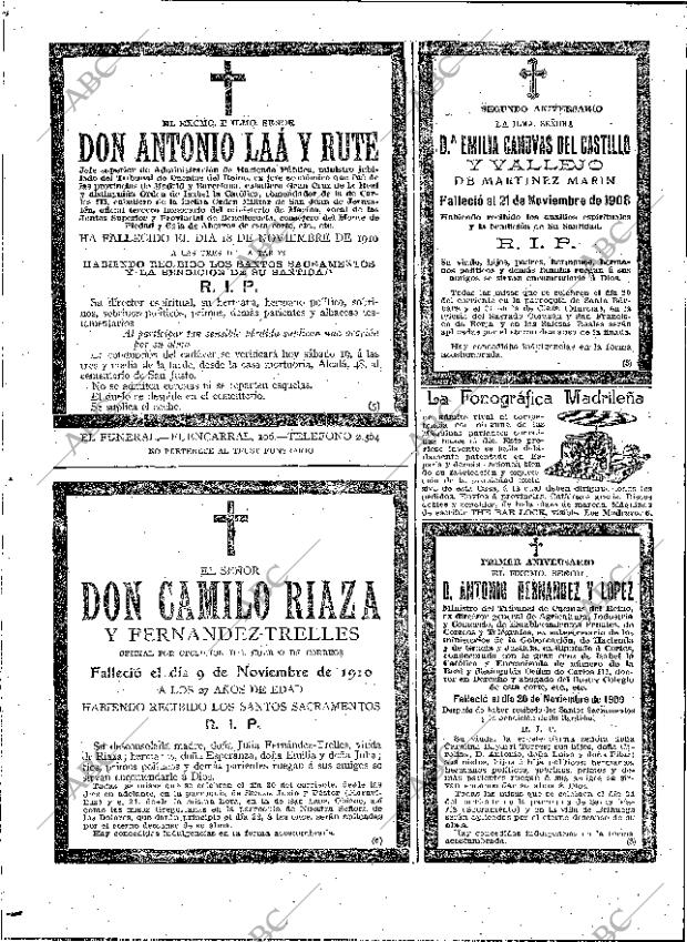 ABC MADRID 19-11-1910 página 16