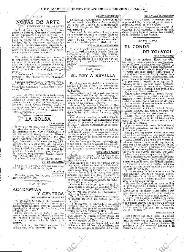 ABC MADRID 22-11-1910 página 11