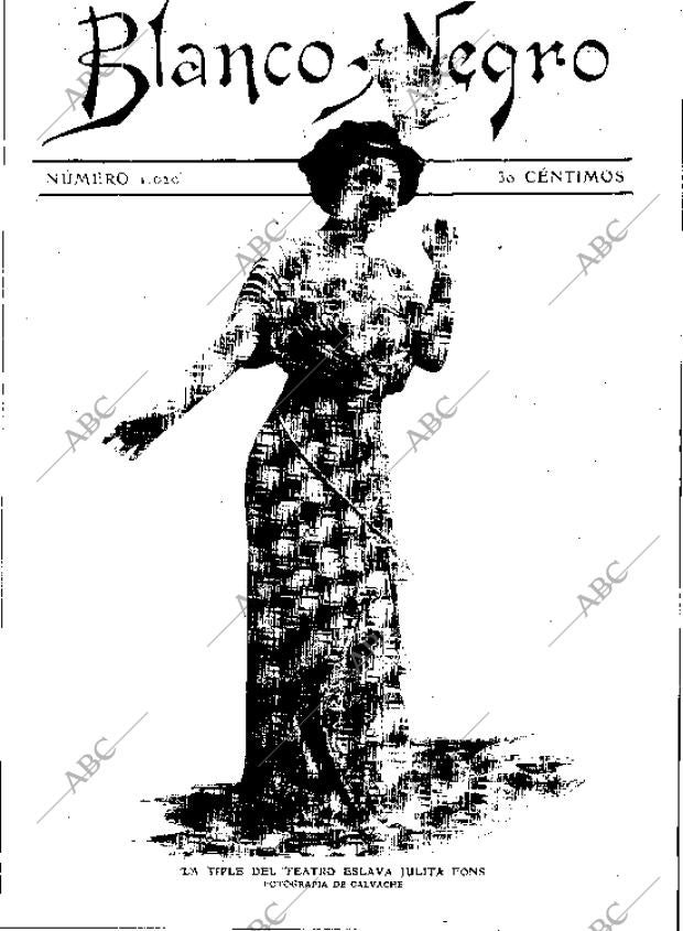 BLANCO Y NEGRO MADRID 27-11-1910 página 1