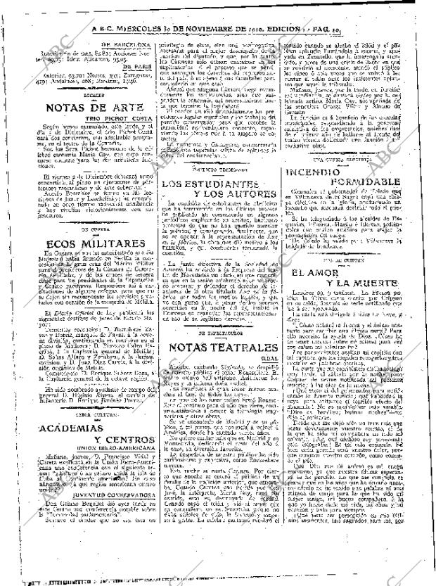 ABC MADRID 30-11-1910 página 10