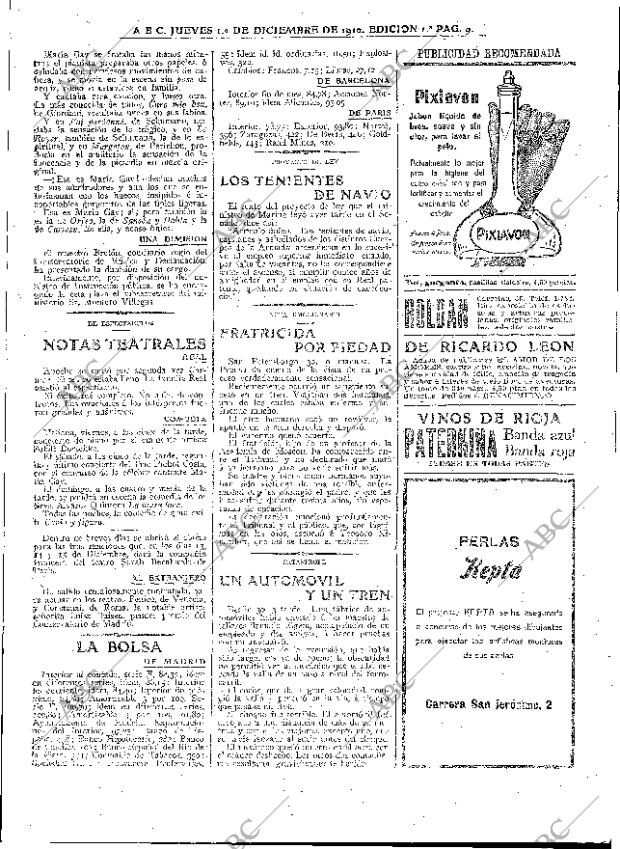 ABC MADRID 01-12-1910 página 9