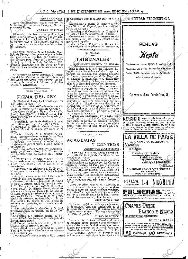 ABC MADRID 13-12-1910 página 9