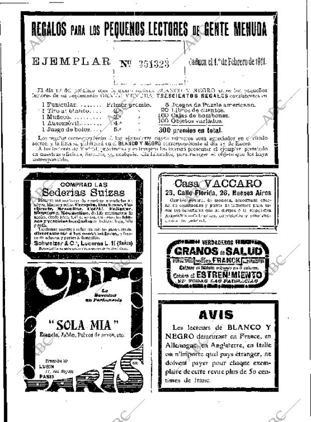 BLANCO Y NEGRO MADRID 25-12-1910 página 2