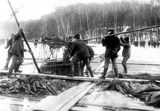 recogida de los Restos del Globo "Hildelbrand" y de los Cadáveres de los...