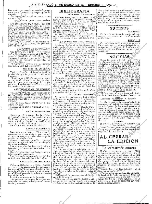 ABC MADRID 14-01-1911 página 15