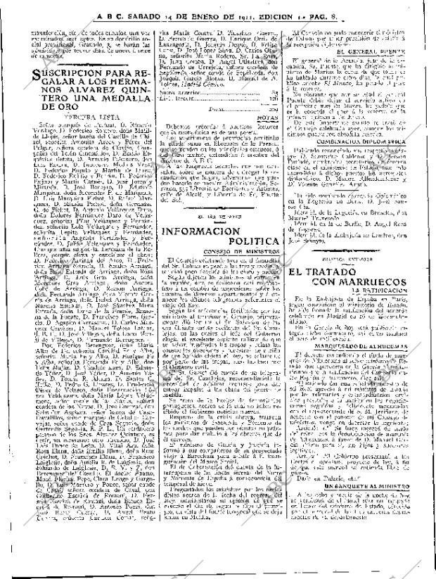 ABC MADRID 14-01-1911 página 8