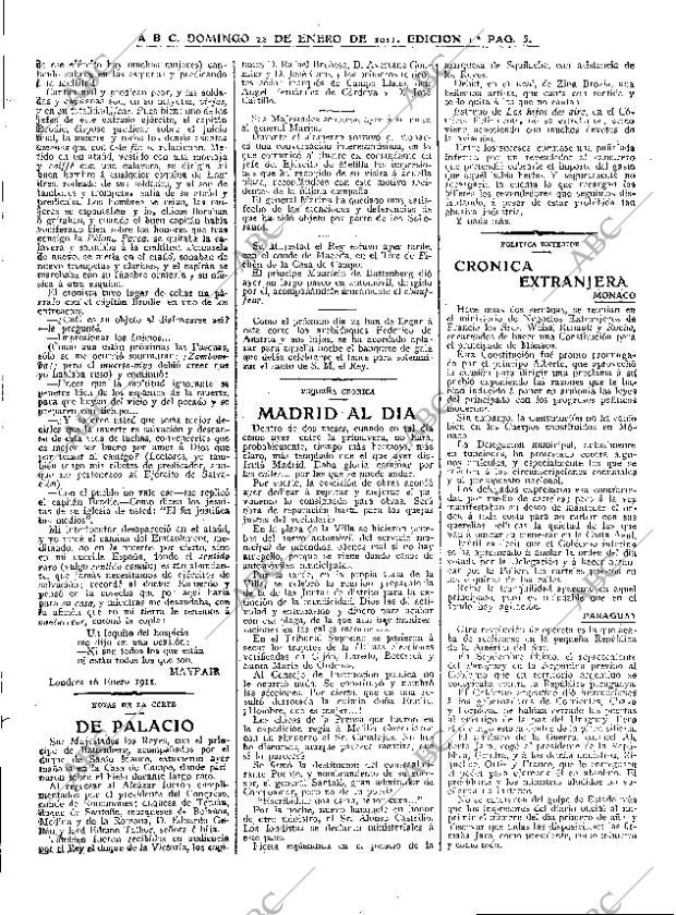 ABC MADRID 22-01-1911 página 5