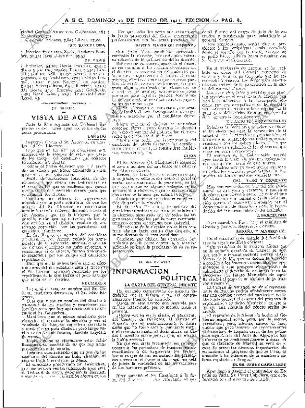 ABC MADRID 22-01-1911 página 8