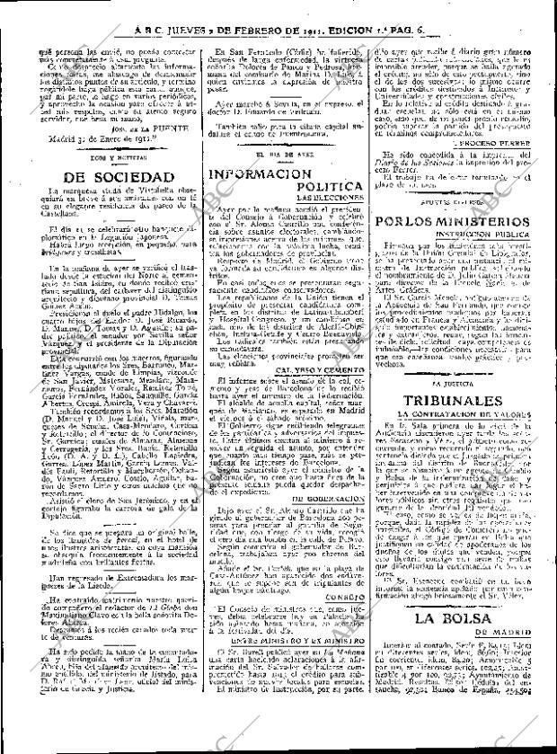 ABC MADRID 02-02-1911 página 6