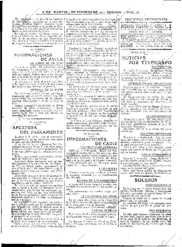 ABC MADRID 07-02-1911 página 13