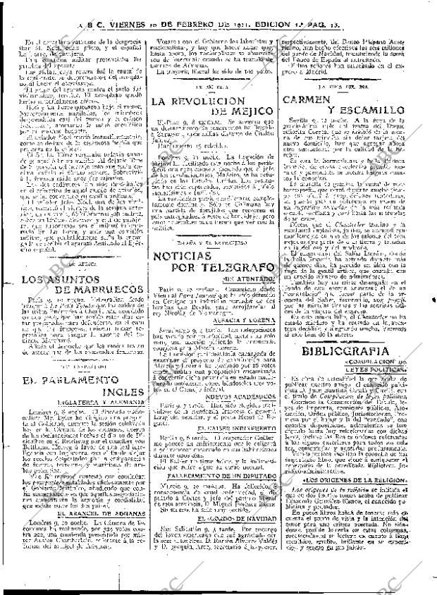 ABC MADRID 10-02-1911 página 13