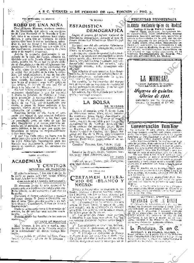 ABC MADRID 10-02-1911 página 9