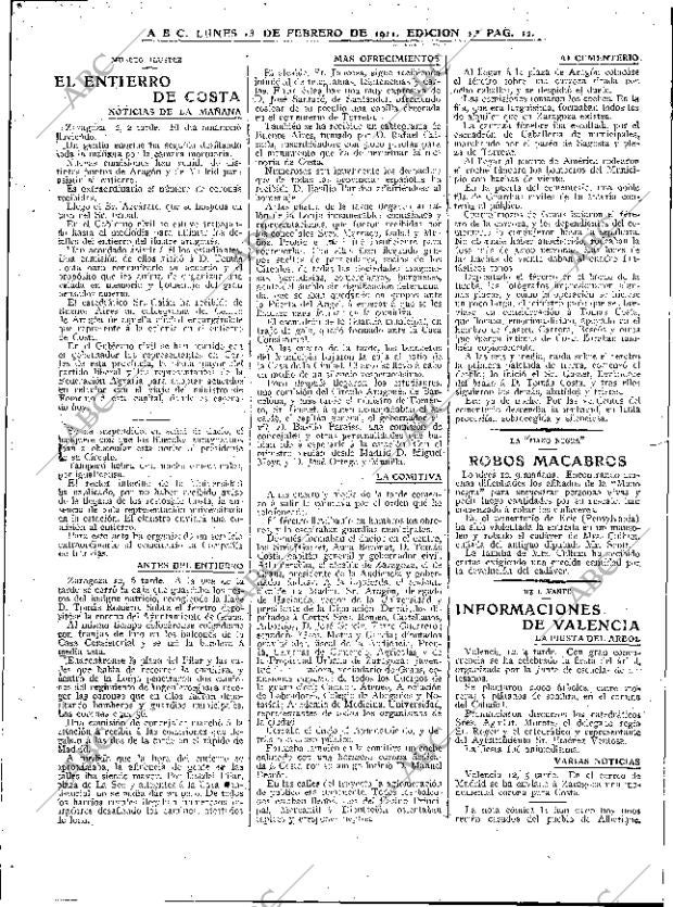 ABC MADRID 13-02-1911 página 12