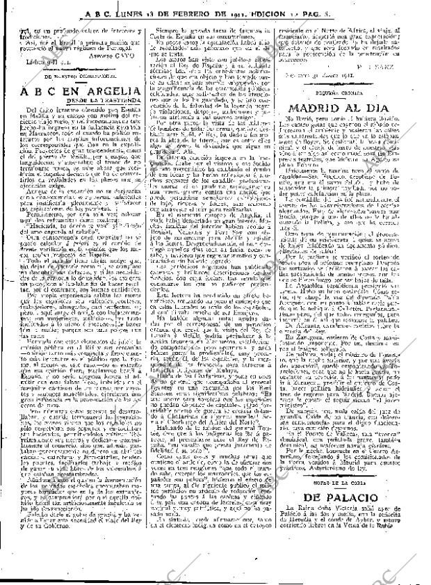 ABC MADRID 13-02-1911 página 5
