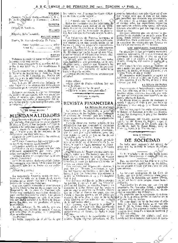 ABC MADRID 13-02-1911 página 7