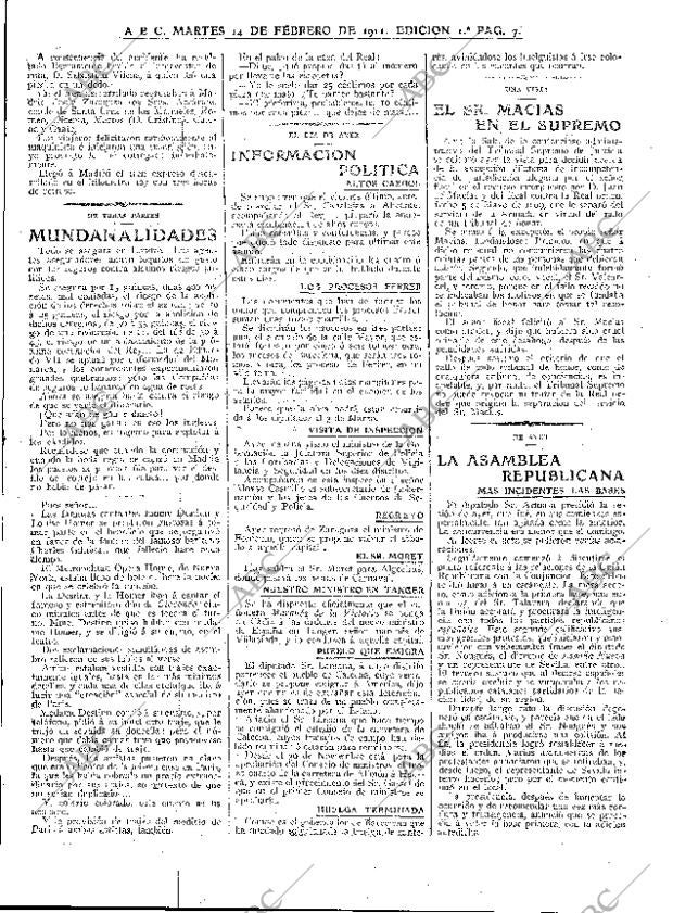 ABC MADRID 14-02-1911 página 7
