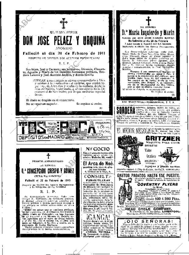 ABC MADRID 21-02-1911 página 18