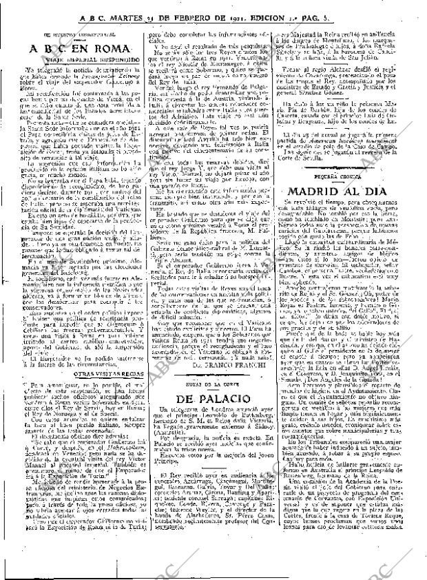 ABC MADRID 21-02-1911 página 5