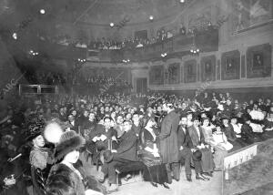 Aspecto del salón de Actos del ateneo de Madrid durante la Velada Celebrada...