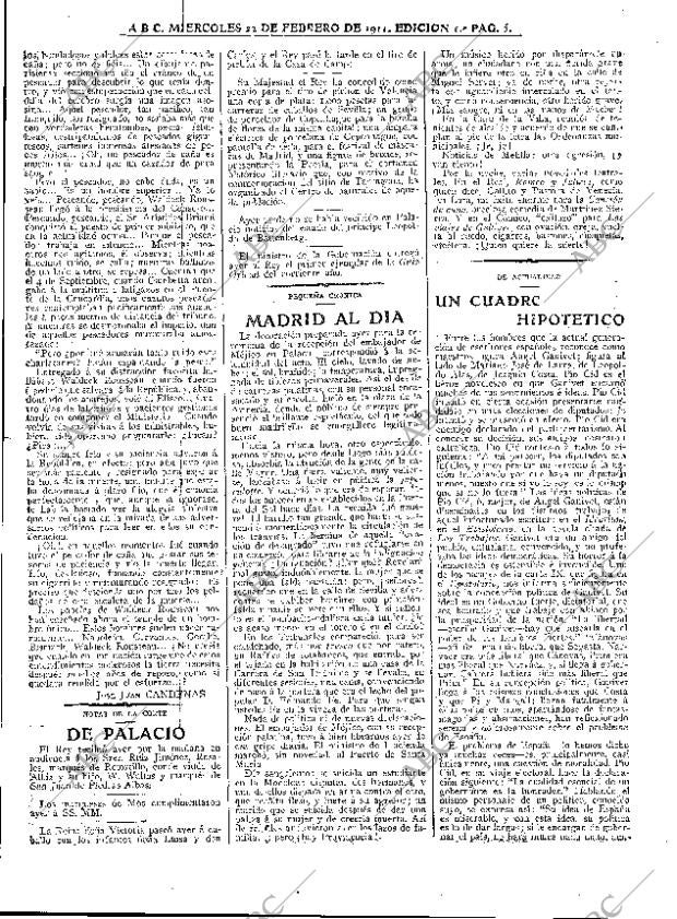 ABC MADRID 22-02-1911 página 5