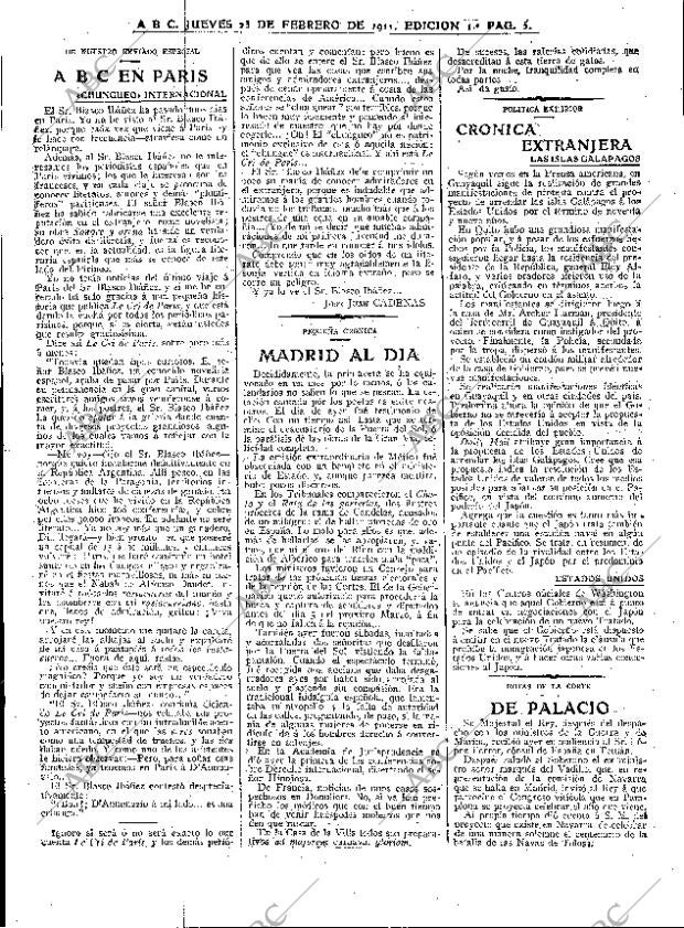 ABC MADRID 23-02-1911 página 5