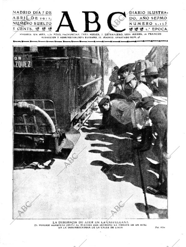 ABC MADRID 05-04-1911 página 1