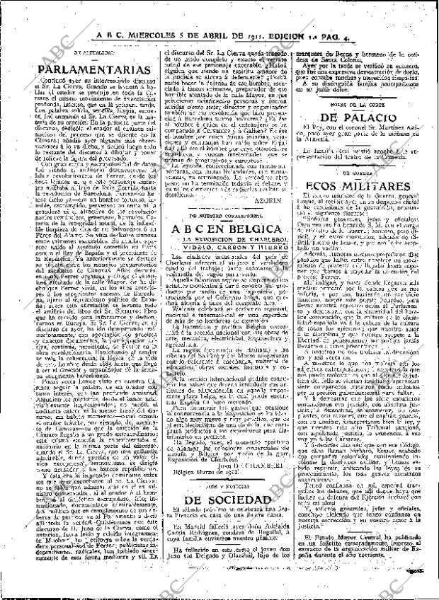 ABC MADRID 05-04-1911 página 4