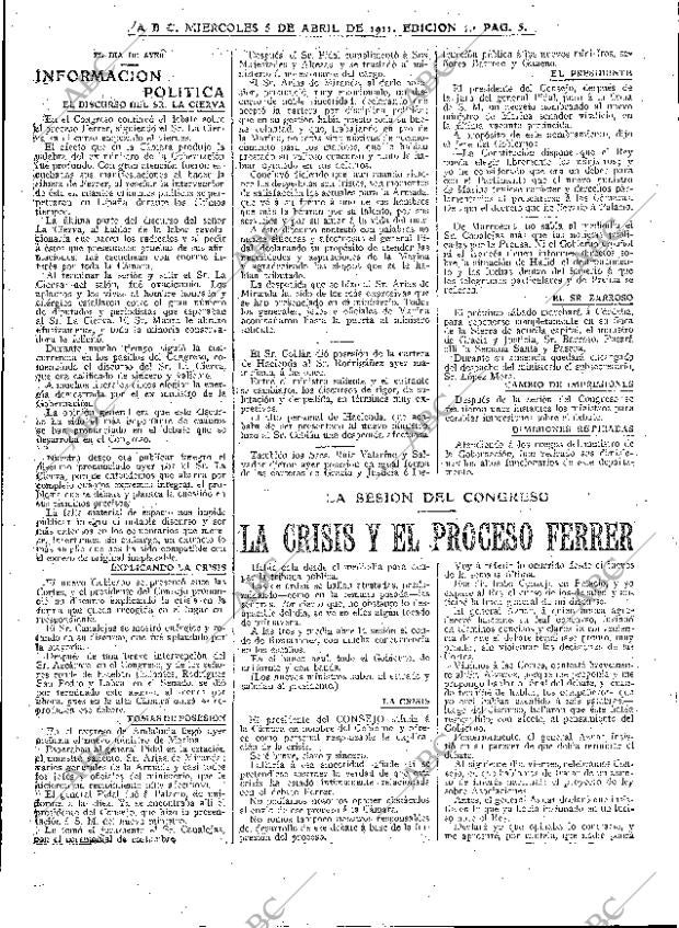 ABC MADRID 05-04-1911 página 5