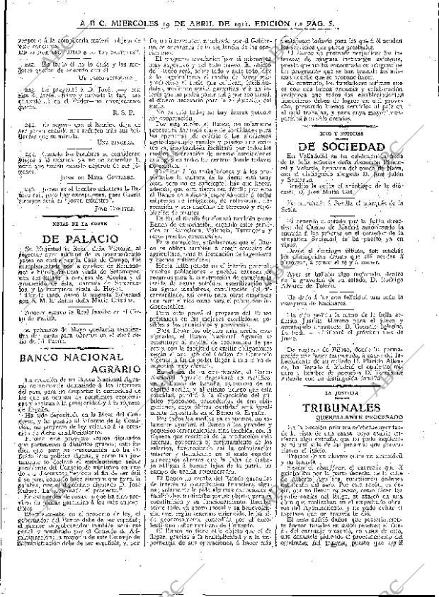 ABC MADRID 19-04-1911 página 5