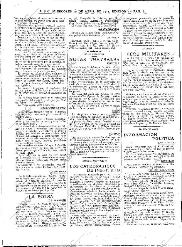 ABC MADRID 19-04-1911 página 6