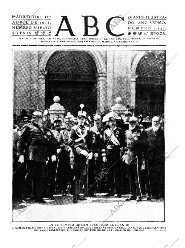 ABC MADRID 22-04-1911 página 1