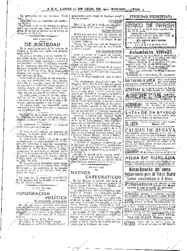 ABC MADRID 24-04-1911 página 9